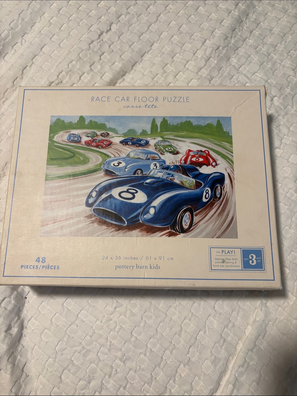 Race car floor puzzle Pottery Barn 48 piece
